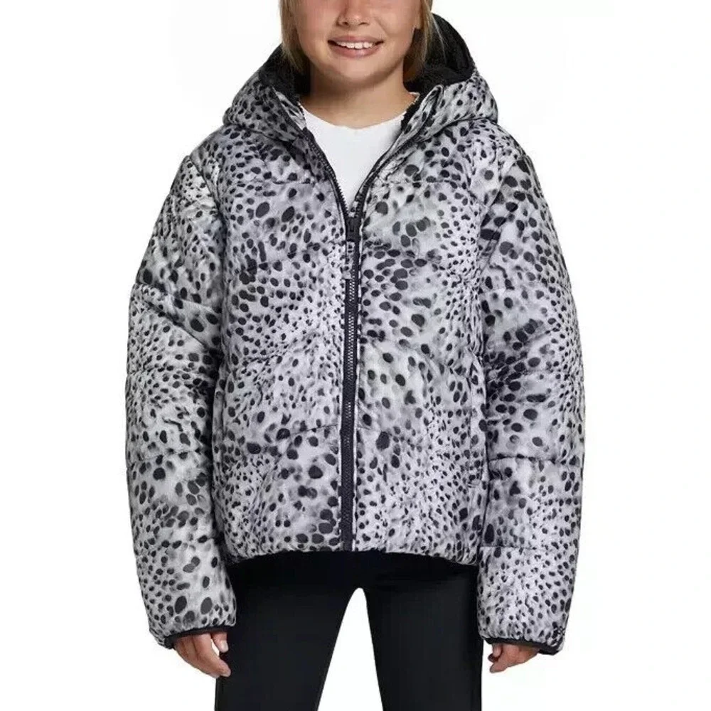 DSG DICKS SPORTING GOODS INSULATED WINTER COAT Girl Size XXS 4-5 WATERCOLOR DOTS